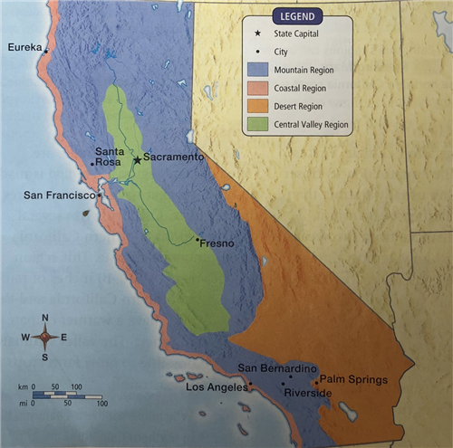 CA Regions map
